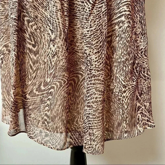 Alice + Olivia Kimberly Silk Animal Print Criss Cross Open Back Dress XS - Picture 6 of 15